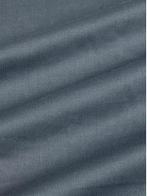 Funda de almohada de satén Flora, 45 x 110 cm, Gris oscuro con estampado de plantas, An 45 x L 110 cm
