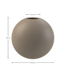 Ručně vyrobená kulatá váza Ball, Keramika, Světle hnědá, Ø 20 cm, V 20 cm