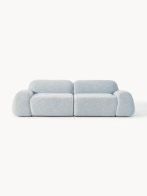 Modulares Sofa Wolke (3-Sitzer) aus Bouclé, Bezug: Bouclé (96 % Polyester, 4, Bouclé Hellblau, B 256 x T 118 cm