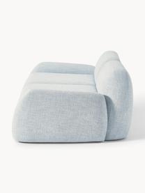 Modulares Sofa Wolke (3-Sitzer) aus Bouclé, Bezug: Bouclé (96 % Polyester, 4, Füße: Kunststoff Dieses Produkt, Bouclé Hellblau, B 256 x T 118 cm