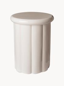 Table d'appoint ronde Roman, Plastique, laqué, Beige clair, Ø 36 x haut. 47 cm