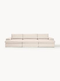 Modulares Sofa Russell (4-Sitzer) mit abnehmbaren Bezügen, Bezug: 100% Baumwolle Der strapa, Gestell: Massives Kiefernholz, Spe, Webstoff Hellbeige, B 309 x T 103 cm