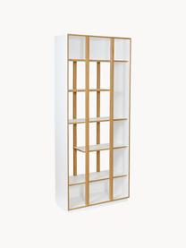 Étagère en bois  de chêne Newbuy, Blanc, bois de chêne, larg. 90 x haut. 210 cm