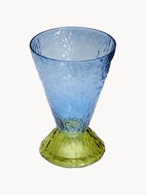 Ručně vyrobená váza Abyss, V 29 cm, Sklo, Světle modrá, zelená, Š 20 cm, V 29 cm
