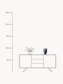 Lampa stołowa ze szkła dmuchanego Gople, różne rozmiary, Stelaż: aluminium powlekane, Ciemny niebieski, czarny, Ø 21 x W 49 cm