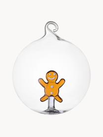 Palline di Natale fatte a mano Sweet Candy 2 pz, Vetro borosilicato, Omino di pan di zenzero, Ø 8 cm