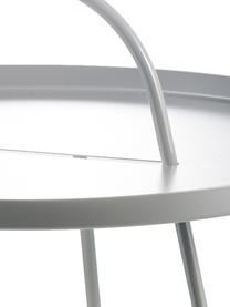 Tavolino rotondo in metallo Pronto, Metallo rivestito, Grigio chiaro, Ø 46 x Alt. 58 cm