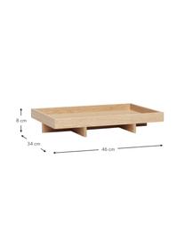 Handgefertigtes Deko-Tablett Elevate, L 46 x B 34 cm, Eichenholz, FSC-zertifiziert, Helles Holz, L 46 x B 34 cm