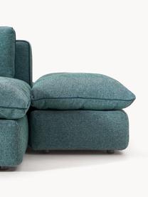 Salon lounge modulable Felix, Tissu vert turquoise, larg. 320 x prof. 250 cm