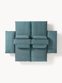 Salon lounge modulable Felix, Tissu vert turquoise, larg. 320 x prof. 250 cm