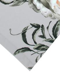 Drap plat en satin de coton Blossom, Gris, larg. 180 x long. 300 cm