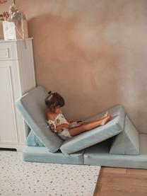 Modulares Kinder-Spielsofa Mila aus Samt, handgefertigt, Bezug: Samt (100 % Polyester) De, Samt Hellblau, B 168 x T 84 cm