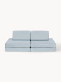 Modulares Kinder-Spielsofa Mila aus Samt, handgefertigt, Bezug: Samt (100 % Polyester) De, Samt Hellblau, B 168 x T 84 cm