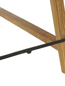 Massief houten tafel Trestle in scandi design, Natuurlijk teakhout, Teakhoutkleurig, B 180 x D 80 cm