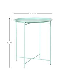 Table d'appoint en métal avec plateau amovible Sangro, Vert