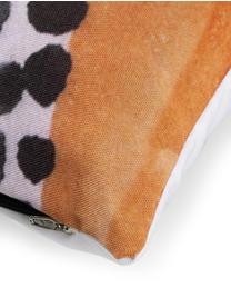 Kissenhülle Dikeledi mit buntem Aquarellprint, 100% Baumwolle, Mehrfarbig, 45 x 45 cm