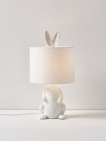 Stolní lampa s postavičkou králíka Cesta, Bílá, Ø 24 cm, V 48 cm