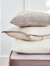 Housse de coussin en pur cachemire Leonie, Taupe