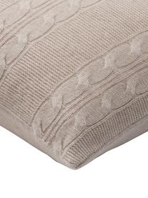 Poszewka na poduszkę z czystego kaszmiru Leonie, 100% kaszmir
Kaszmir to bardzo miękka, wygodna i ciepła tkanina, Taupe, S 40 x D 40 cm
