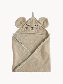 Toalla capa bebé de algodón orgánico Mouse, 100% algodón ecológico con certificado GOTS, Ratón, An 72 x L 72 cm