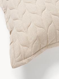 Flanell-Kissen Selby mit Strukturmuster, Hülle: Flanell (100 % Baumwolle), Beige, B 80 x L 80 cm