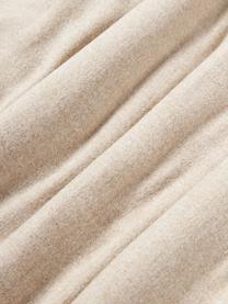 Flanell-Kissen Selby mit Strukturmuster, Hülle: Flanell (100 % Baumwolle), Beige, B 80 x L 80 cm