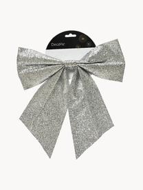 Kokarda z brokatem Glamour, Tworzywo sztuczne, Odcienie srebrnego, S 24 x W 20 cm