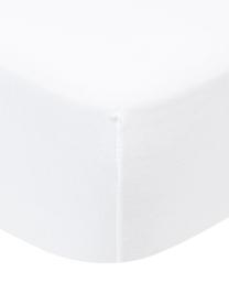 Topper hoeslaken Lara, jersey-elastaan, 95% katoen, 5% elastaan, Wit, B 200 x L 200 cm