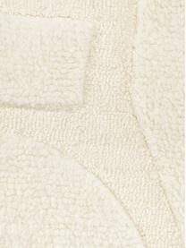 Handgewebter Wollteppich Clio mit Hoch-Tief-Struktur, Flor: 100 % Wolle, Cremeweiß, B 160 x L 230 cm (Größe M)