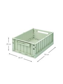 Klappbox Weston aus recyceltem Kunststoff, gross, Recycelter Kunststoff, Pastellgrün, B 50 x H 20 cm