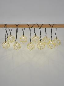 LED-Lichterkette Edge, 525 cm, 10 Lampions, Lampions: Metall, beschichtet, Messingfarben, L 525 cm