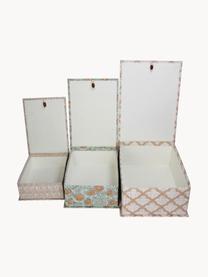 Handgefertigte Aufbewahrungsboxen Keepsake, 3er-Set, Papier, Mehrfarbig, Set mit verschiedenen Größen