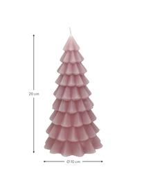 Svíčka Christmas Tree, V 20 cm, Parafín, Růžová, Ø 10 cm, V 20 cm