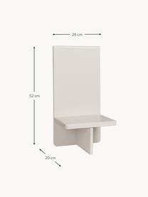 Wandrek Tenna, Gelakt MDF, Off White, B 26 x H 52 cm