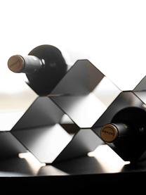 Stojan na víno Rocks, na 9 fliaš, Potiahnutý kov, Čierna, Š 51 x V 20 cm