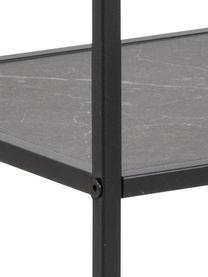 Regál so vzhľadom mramoru Infinity, Mramorovaná čierna, Š 72 x V 114 cm