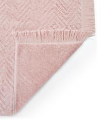 Lot de serviettes de bain à surface en relief Jacqui, 3 élém., Coton
Grammage intermédiaire 490 g/m², Rose, Lot de différentes tailles