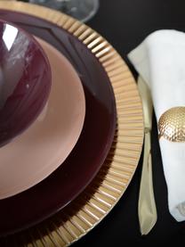 FIligránový podtalíř s drážkovaným povrchem Elegance, Umělá hmota, Zlatá, Ø 31 cm