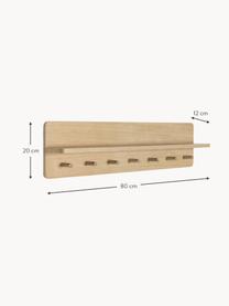 Holz-Wandgarderobe Space, Eichenholzfurnier

Dieses Produkt wird aus nachhaltig gewonnenem, FSC®-zertifiziertem Holz gefertigt., Eichenholz, B 80 x H 20 cm