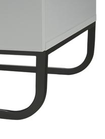 Credenza color grigio chiaro Sanford, Grigio chiaro, nero, Larg. 160 x Alt. 83 cm