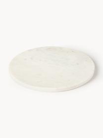 Piatto da portata in marmo Aika, Ø 30 cm, Marmo, Bianco marmorizzato, Ø 30 cm