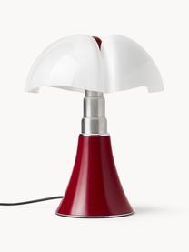 Lampada da tavolo a LED con luce regolabile Pipistrello, Struttura: metallo, alluminio laccat, Rosso vino opaco, Ø 27 x Alt. 35 cm