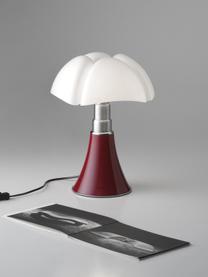 Lampada da tavolo a LED con luce regolabile Pipistrello, Struttura: metallo, alluminio laccat, Rosso vino opaco, Ø 27 x Alt. 35 cm