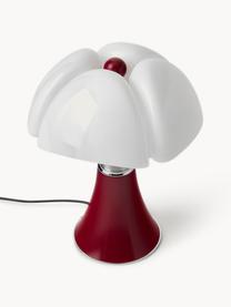 Lampada da tavolo a LED con luce regolabile Pipistrello, Struttura: metallo, alluminio laccat, Rosso vino opaco, Ø 27 x Alt. 35 cm