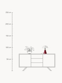 Lampa stołowa LED z funkcją przyciemniania Pipistrello, Stelaż: metal, aluminium, lakiero, Burgundowy, matowy, Ø 27 x W 35 cm