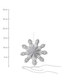 Baumanhänger Snowflake, 2 Stück, Papier, Silberfarben, Ø 15 cm