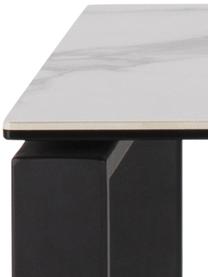 Konsole Katrine mit weißer Keramik-Tischplatte, Beine: Metall, pulverbeschichtet, Tischplatte: Keramik, Weiße Keramik, B 110 x H 76 cm