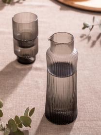 Carafe à eau faite main Erskine, 1,1 l, Verre, Gris, transparent, Ø 10 x haut. 25 cm, 1,1 l