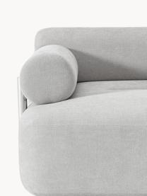 Loungefauteuil Stella, Bekleding: 85% polyester, 15% katoen, Frame: massief sparrenhout, PEFC, Geweven stof grijs, B 111 x D 100 cm