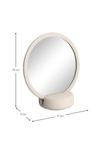 Miroir de salle de bain effet grossissant Sono, Beige, larg. 17 x haut. 19 cm